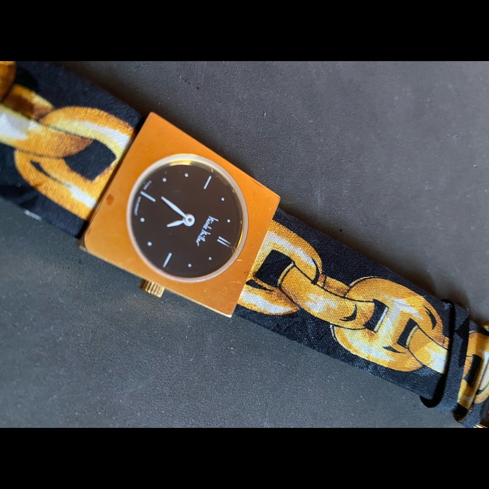 Nicole Miller Graphic Chain Watch